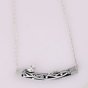 Pandora Sterling Silver Bird Necklace 